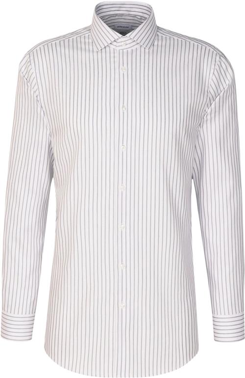 Seidensticker Business Shirt Regular Long Sleeve Kentcollar Stripes Mand Blue Langærmede Skjorter Str 44 - Bomuld hos Magasin