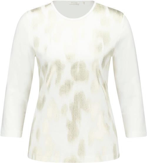 Se Gerry Weber Tshirt 3/4 Sleeve Kvinde Off-white Kortærmede T-shirts Str 40 - hos Magasin ved Magasin