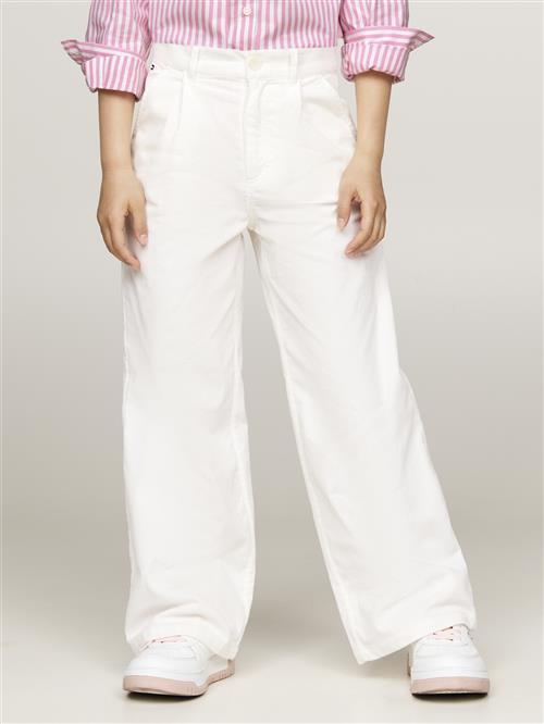 Tommy Hilfiger Fine Corduroy Wide LEG Pant Str 8 - Ancient White Bukser hos Magasin