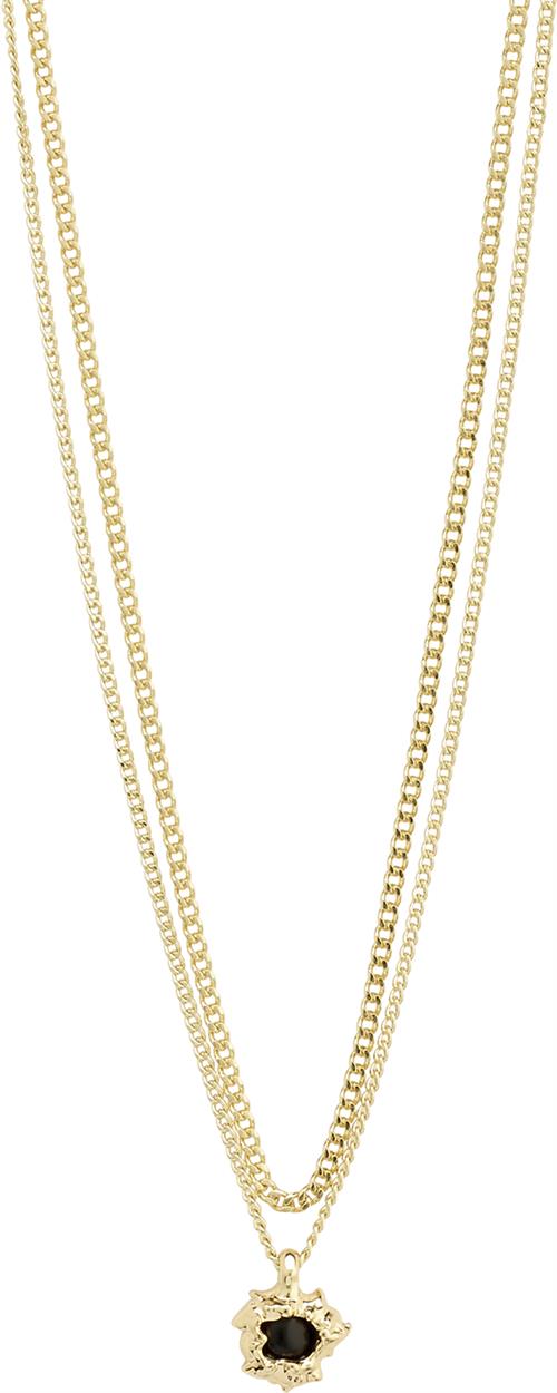 Se Pilgrim ACT Recycled Necklace 2in-1 Gold-plated one size - Halskæder Med Vedhæng hos Magasin ved Magasin