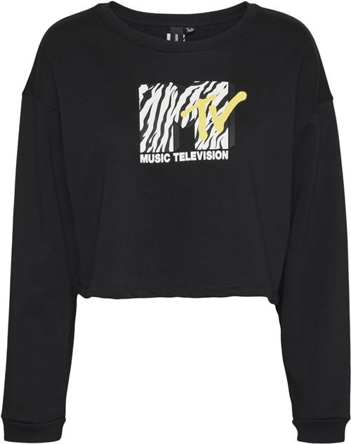 Something New Snsusan LS Crop Sweatshirt MTV - Kvinde Black Sweatshirts Str L - hos Magasin