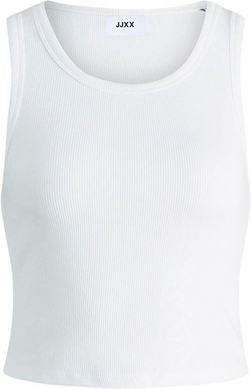 JJXX Jxfallon SL RIB Tank TOP Noos Kvinde Bright White Toppe Str L - hos Magasin