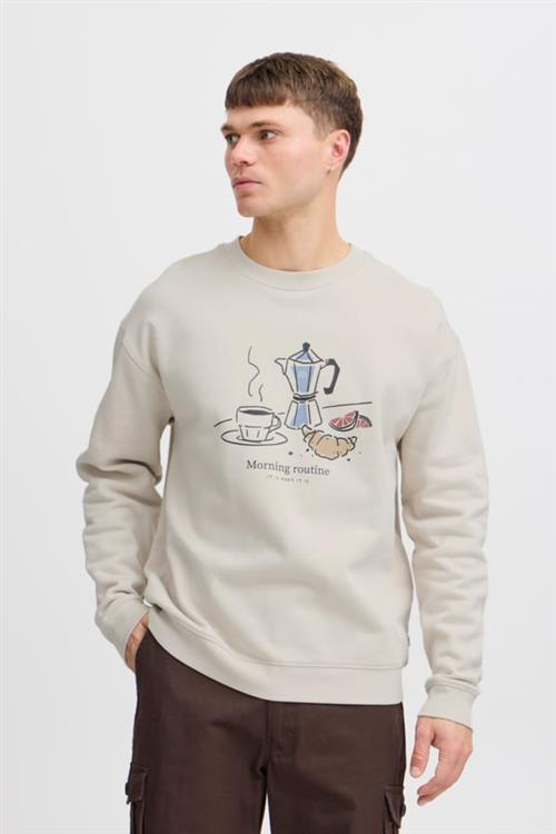 !Solid Sdmulder Mand Oatmeal Sweatshirts Regular Fit Str M - hos Magasin