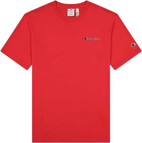 Champion Crewneck Tshirt Mand Chinese Red Kortærmede T-shirts Str L - Bomuld hos Magasin