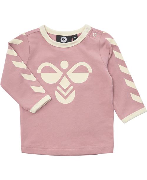 Hummel Hmlflipper Tshirt L/S Str 12-18 mdr / 86 cm - Rosa Langærmede T-shirts hos Magasin