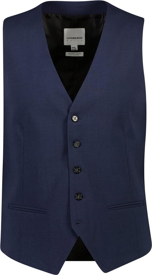 Se Lindbergh Mens Waistcoat for Suit Mand Blue Mel Veste Str 46 - hos Magasin ved Magasin