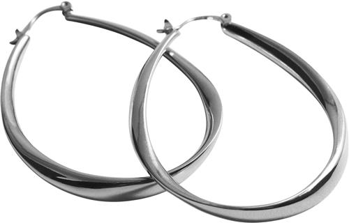 Se MANGO Oval Hoop Earrings U - Creoler hos Magasin ved Magasin