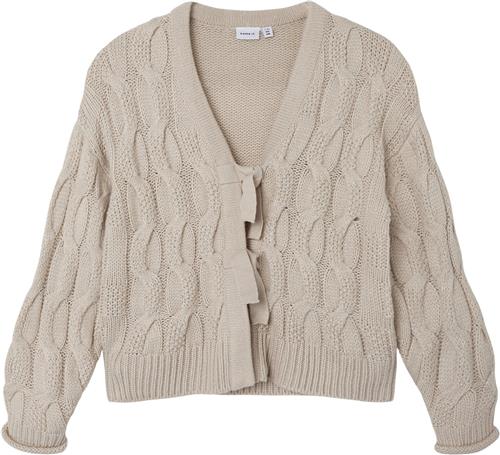 Se Name It Nkfkimmao LS Knit Card Str 146/152 - Peyote Melange Cardigans hos Magasin ved Magasin