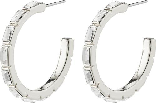 Se Pilgrim RUE Recycled Hoops Silverplated one size - Creoler hos Magasin ved Magasin