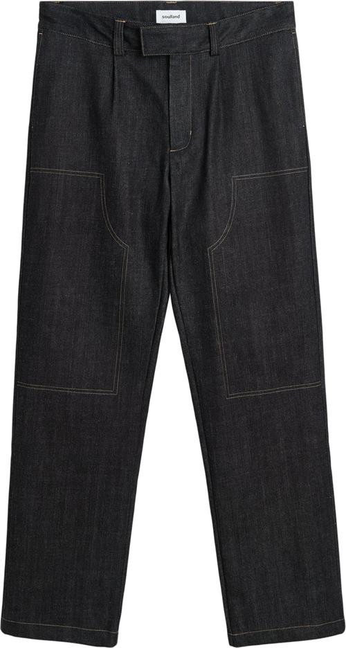 Soulland Emery Pants Kvinde Indigo Bukser Str L/XL - Bomuld hos Magasin