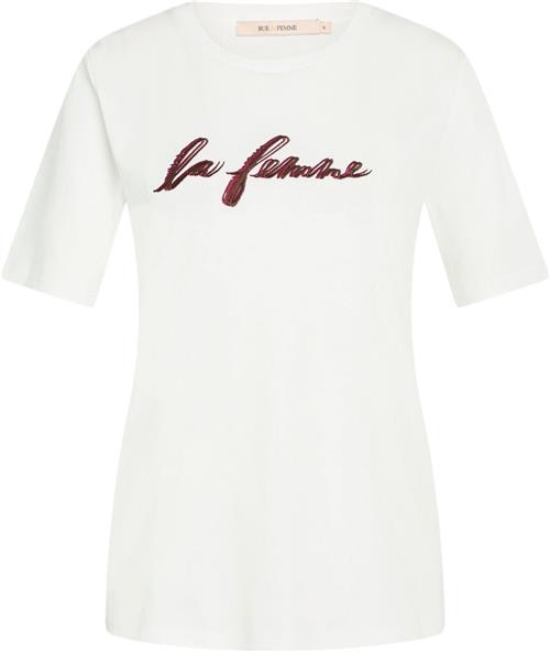 Rue de Femme ¤ Natacha Tshirt RdF ¤ Kvinde Offwhite Kortærmede T-shirts Str S - hos Magasin