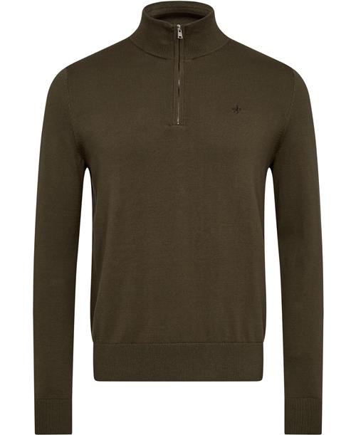 Se Morris Stockholm Brian Half Zip Mand Olive Turtlenecks Str S - hos Magasin ved Magasin