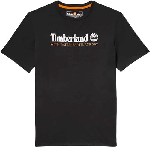 Se TIMBERLAND Wwes Front TEE REG Mand Black Kortærmede T-shirts Str L - Bomuld hos Magasin ved Magasin