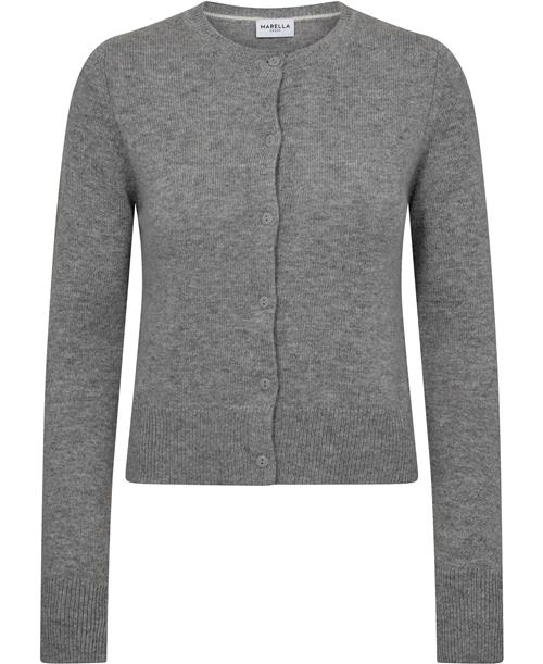 Se Marella Graphic Kvinde Melange Grey Cardigans Str XL - Uld hos Magasin ved Magasin