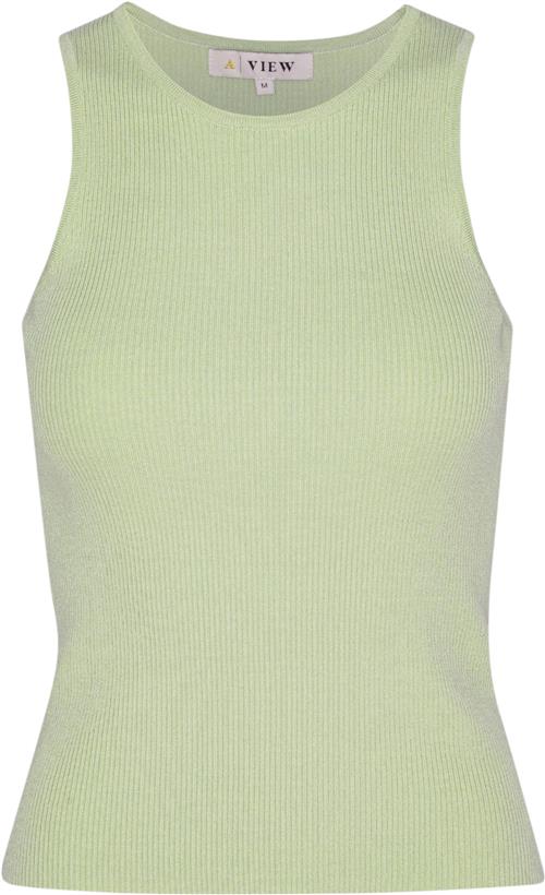 A-VIEW Rib Knit Tank top Kvinde Mint Tanktoppe Tight Fit Str XS - hos Magasin