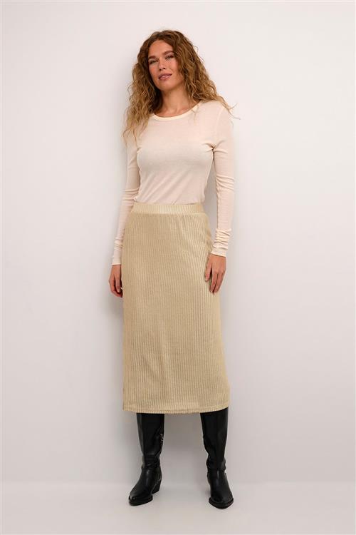 Culture Cuanja Skirt Kvinde Gold Midi Nederdele Str M - hos Magasin