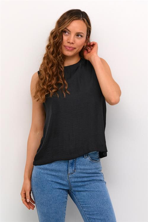 Kaffe Kaallie Top Kvinde Black Deep Toppe Str 44 - hos Magasin