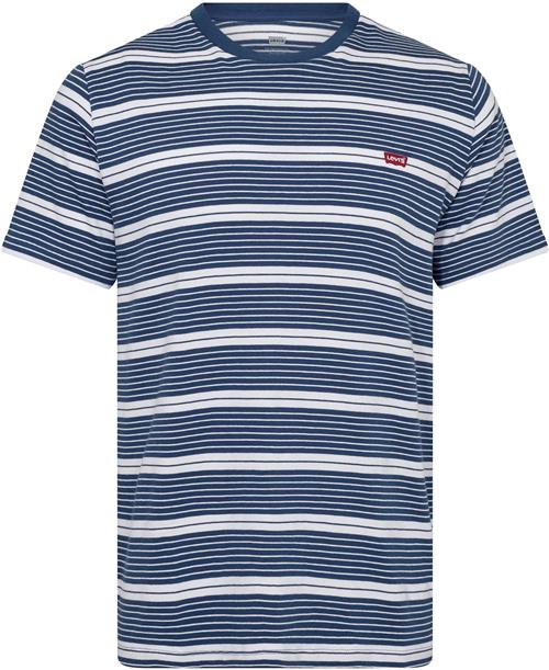 Se Levi's SS Original HM TEE Cooper Stri Mand Blå Kortærmede T-shirts Str XL - Bomuld hos Magasin ved Magasin