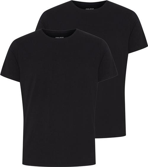 Se Blend Bhdinton Crew Neck tee 2pack Noos Mand Black Kortærmede T-shirts Slim Fit Str L - hos Magasin ved Magasin