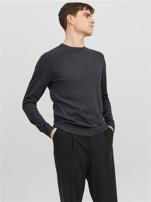 Jack & Jones Jjeemil Knit Crew Neck Noos Mand Dark Grey Melange Sweaters Str XS - hos Magasin