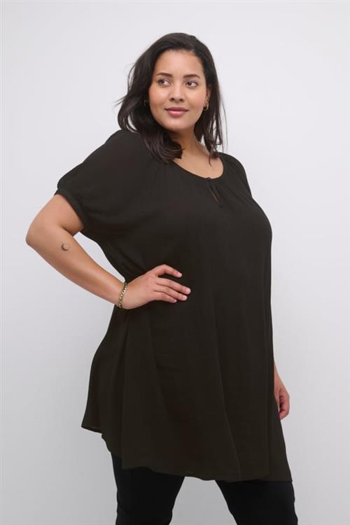 Kaffe Curve Kcami SS Tunic Kvinde Black Deep Tunikaer Str 46 - hos Magasin