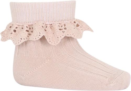 mpKids Lea Socks Lace Str 19/21 - Lyserød Strømper hos Magasin