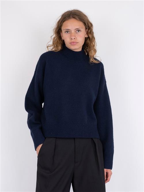 Neo Noir Paulina Knit Blouse Kvinde Navy Sweaters Str 42 - hos Magasin