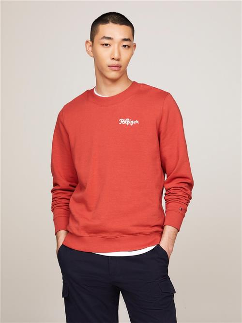 Tommy Hilfiger Hilfiger Chainstitch Sweatshirt Mand Terra Red Sweatshirts Str S - hos Magasin