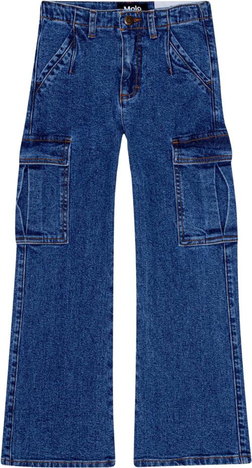 Molo Addy Str 9 år / 134 cm - Blå Jeans Bomuld hos Magasin