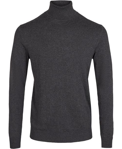 Jack & Jones Jjeemil Knit Roll Neck Noos Mand Dark Grey Melange Turtlenecks Str S - hos Magasin