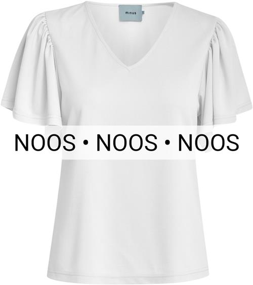 Minus Msrianne Vneck T-shirt Kvinde Broken White Kortærmede T-shirts Str XS - hos Magasin