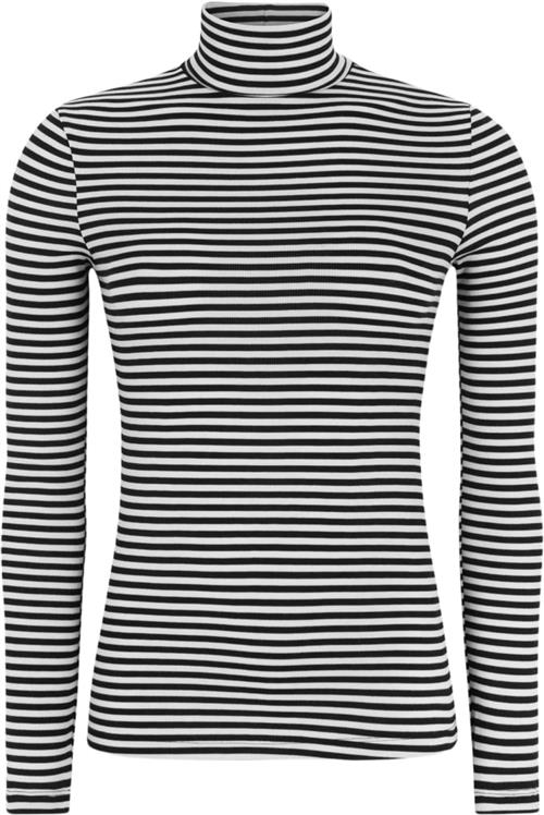 Se Soft Rebels Srfenja Stripe Rollneck Top Kvinde Black Kortærmede T-shirts Str L - hos Magasin ved Magasin