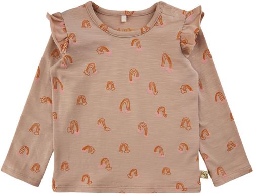 Se Soft Gallery Sgbaby Bella Frill Rainbow LS Tee Str 12m - Cuban Sand Bluser Bomuld hos Magasin ved Magasin