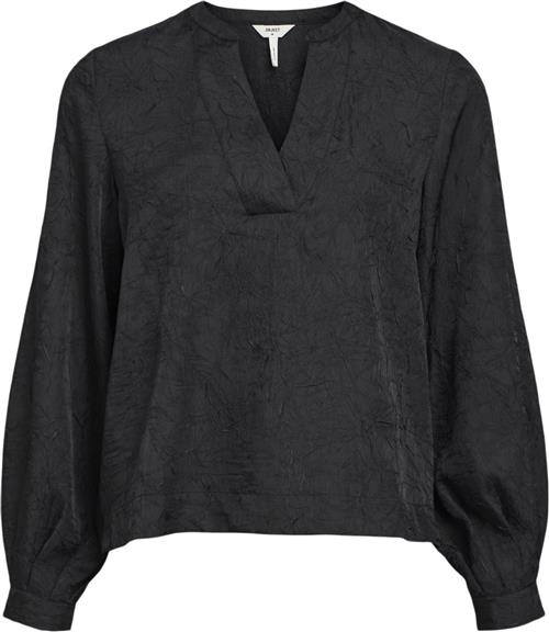 Se Object Objjohnson RE L/S Vneck TOP Noos Kvinde Black Toppe Str 34 - hos Magasin ved Magasin