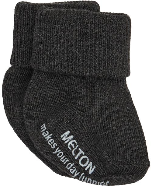 Se Melton Sock ABS Str 20-22 - Dark Grey Strømper Bomuld hos Magasin ved Magasin