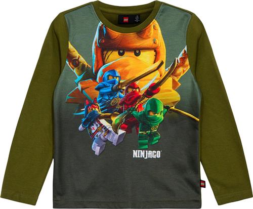 LEGO kidswear/LEGO børnetøj Lwtano 619 T-shirt L/S Str 134 cm - Dark Khaki Bluser hos Magasin