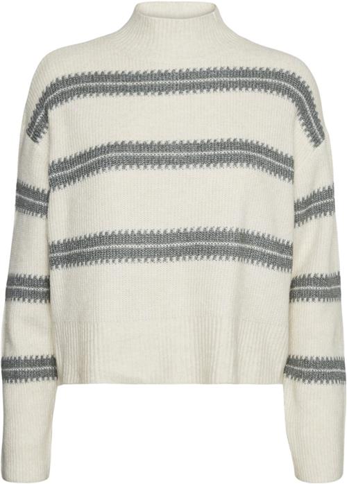 Vero Moda Vmdazzle LS Highneck Pullover GA BO Kvinde Birch/w. Balsam Green Sweaters Str XS - hos Magasin