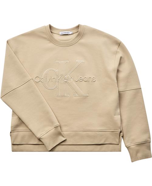 Calvin Klein Monogram Outline Sweatshirt Str 12 år - Rae Sweatshirts hos Magasin