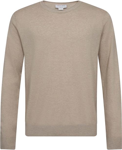 Se Tiger of Sweden Michas Mand Soft Latte Sweaters Str L - Bomuld hos Magasin ved Magasin