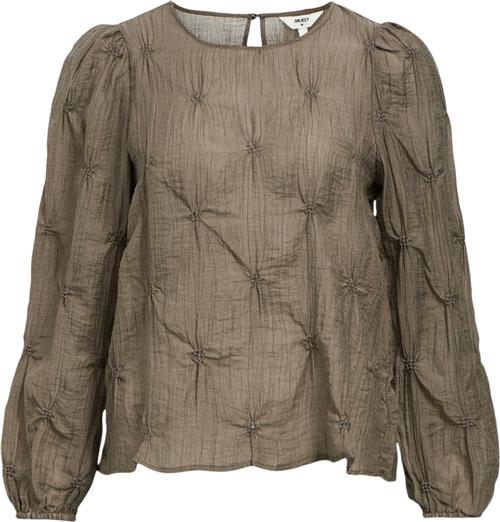 Se Object Objgabrielle RE L/S TOP 136 Kvinde Morel Toppe Str 42 - hos Magasin ved Magasin