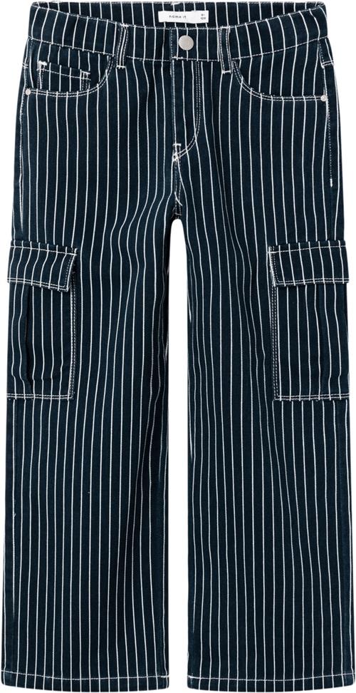 Se Name It Nkfrose Wide Twill Pant 9454td L Str 140 - Blå Bukser hos Magasin ved Magasin