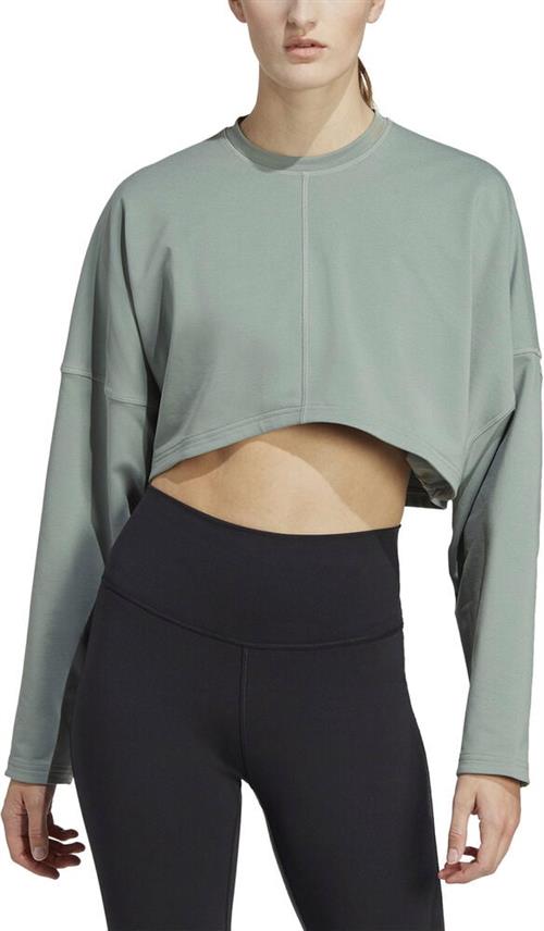 adidas Yoga Studio Crop Sweatshirt XL - Hættetrøjer & Sweatshirts Bomuld hos Magasin