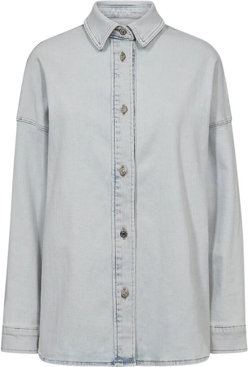 Tomorrow Trwstella Oversize Denim Shirt Wash Montana Kvinde Denim Blue Langærmede Skjorter Str 40 Denim - hos Magasin