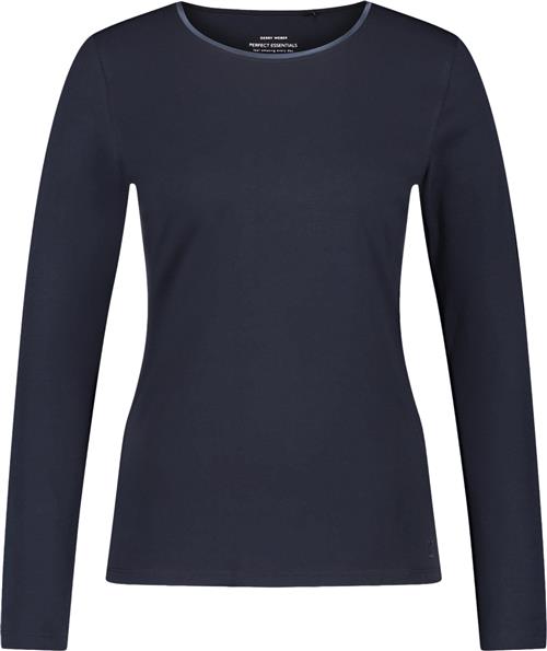 Gerry Weber Tshirt 1/2 Sleeve Kvinde Navy Kortærmede T-shirts Str 38 - hos Magasin