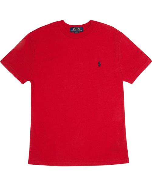 Polo Ralph Lauren Cotton Jersey Crewneck Tee Str 2T / 2 år - Rød Kortærmede T-shirts hos Magasin