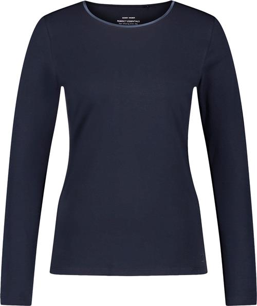 Gerry Weber Tshirt 1/2 Sleeve Kvinde Navy Kortærmede T-shirts Str 44 - hos Magasin