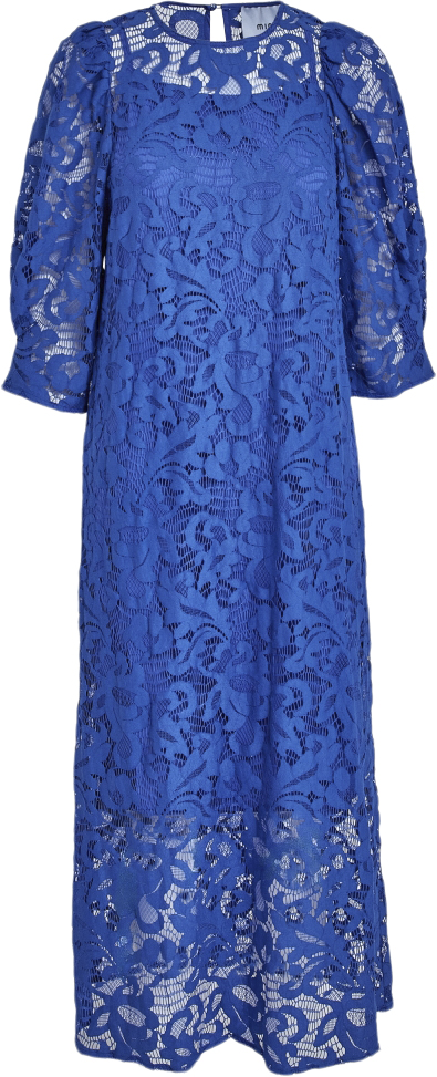 Minus Msdaley Midi Lace Dress Kvinde Olympian Blue Midi Kjoler Str 46 - hos Magasin