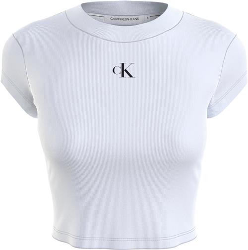 Calvin Klein CK RIB Baby TEE Kvinde Yaf Kortærmede T-shirts Str S - hos Magasin