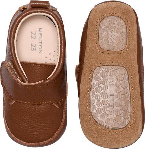 Se Melton Luxury Leather Slippers Velcro Tortoise Shell Hjemmesko Str 23/24 - Læder hos Magasin ved Magasin