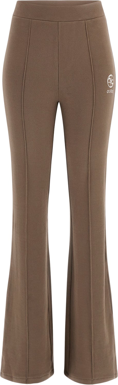 Se GUESS ELA Flare Pants Kvinde Equestrian Brown Sweatpants Str XS - hos Magasin ved Magasin